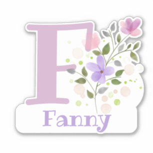 Name Fanny & Initial with Floral Design
