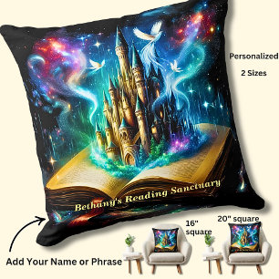 Name, Fantasy Castle Book Novel Reading Sanctuary Cushion