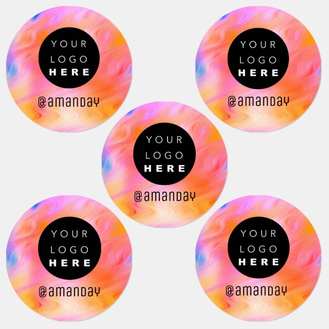 Name Fashion Shop Custom Logo Abstract  Labels (Group)