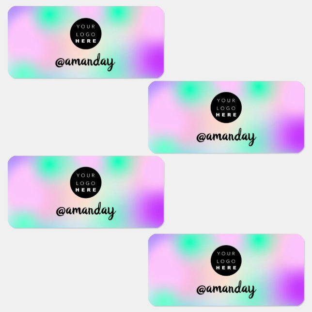Name Fashion Shop Logo Holograph Abstract  Labels (Group)