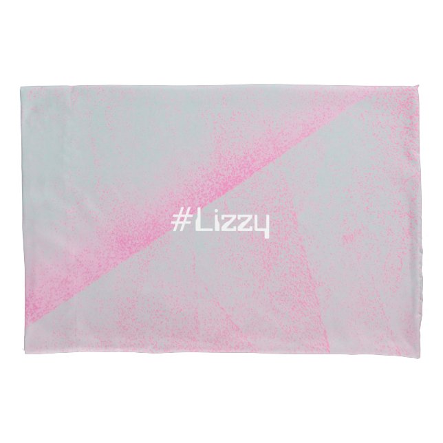 #Name Foam Roller Brush Stroke Pink Artistic Pillowcase (Front)