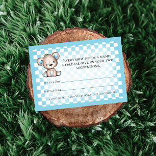 Name Game Teddy Bear Picnic Baby Shower Game Enclosure Card