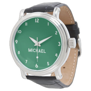 Name Girl Boy Women Men Bottle Green Stylish Watch