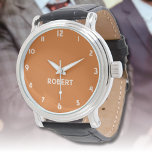 Name Girl Boy Women Men | Chocolate Brown Stylish Watch<br><div class="desc">Personalised Name Girl Boy Women Men | Chocolate Brown Elegant Modern Watch | Classic | Elegant | Trendy | Stylish | Gift. You can choose to add your name, the name of a loved one, or a special message. Whether it's a heartfelt gift for someone dear to you or a...</div>