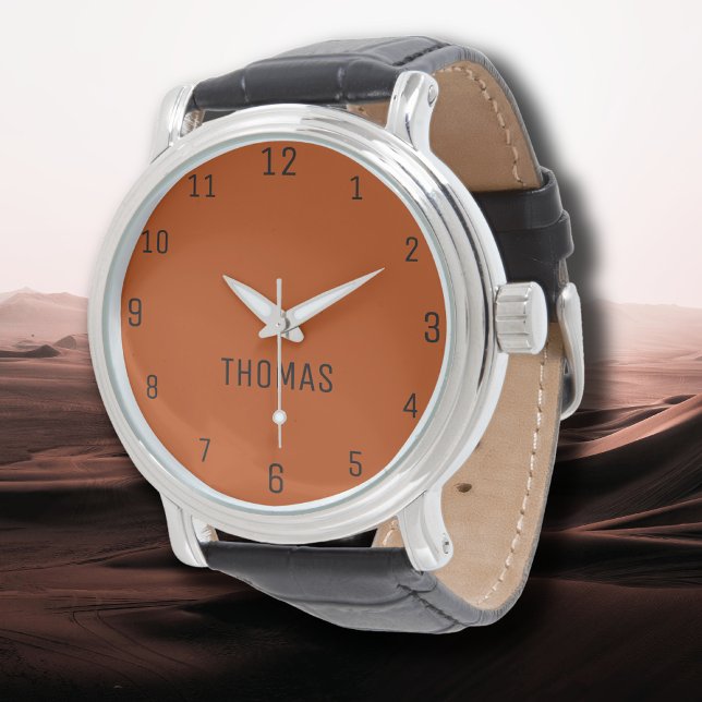 Name Girl Boy Women Men | Mahogany Elegant Watch (Creator Uploaded)