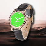 Name Girl Boy Women Men | Neon Green Stylish Watch<br><div class="desc">Personalised Name Girl Boy Women Men | Neon Green Elegant Modern Watch | Classic | Elegant | Trendy | Stylish | Gift. You can choose to add your name, the name of a loved one, or a special message. Whether it's a heartfelt gift for someone dear to you or a...</div>