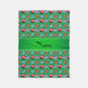 Name green cupcake doughnuts cake cookies fleece blanket