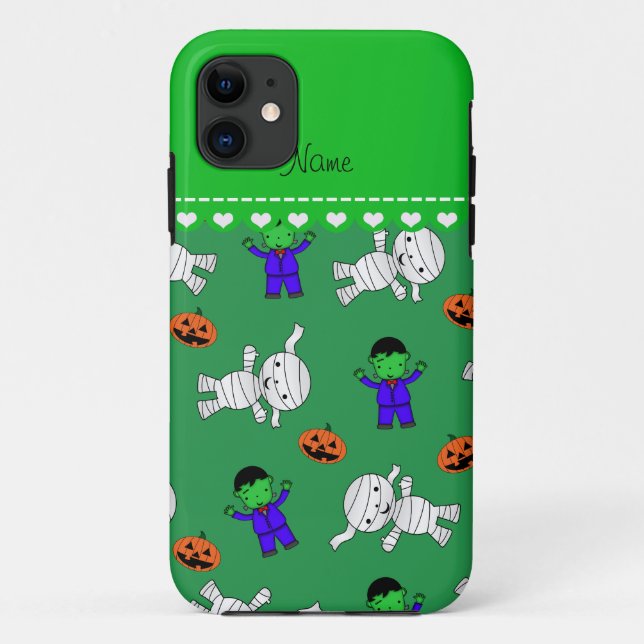 Name green frankenstein mummy pumpkins Case-Mate iPhone case (Back)