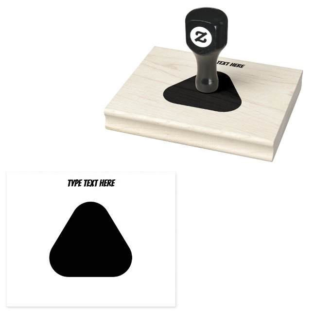 Name Here and Your Text Here Jet Black Ink Pad  Rubber Stamp (Creator Uploaded)