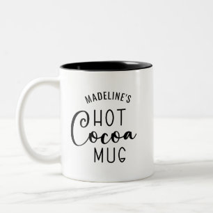 Name Hot Cocoa Script Two-Tone Coffee Mug