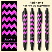 Name  Hot Pink Zig Zag on Black