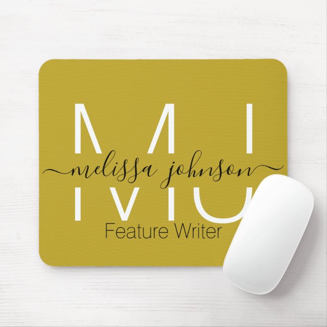Name in letters occupation  mouse pad (With Mouse)