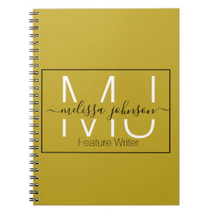 Name in letters occupation notebook