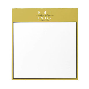 Name in letters occupation notepad