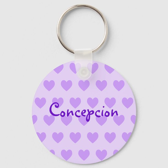 Name in Purple Key Ring (Front)