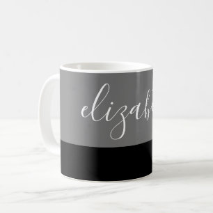 Name in Script   Color Block Coffee Mug