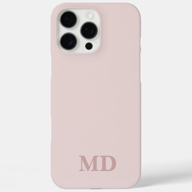 name initials monogram iPhone 16 pro max case (Back)