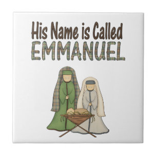 Name is Emmanuel Christmas Ceramic Tile