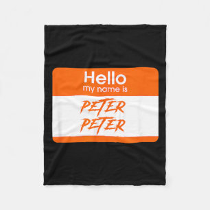 Name is Peter Peter Pumpkin Eater Funny Halloween Fleece Blanket