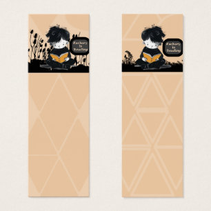 Name is Reading Black Orange Peach Bookmarks