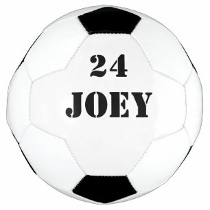 Name Jersey Number Black Font 4Joey Soccer Ball