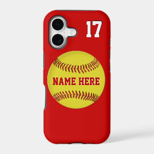 Name, Jersey Number Softball iPhone 5S Cases, 5