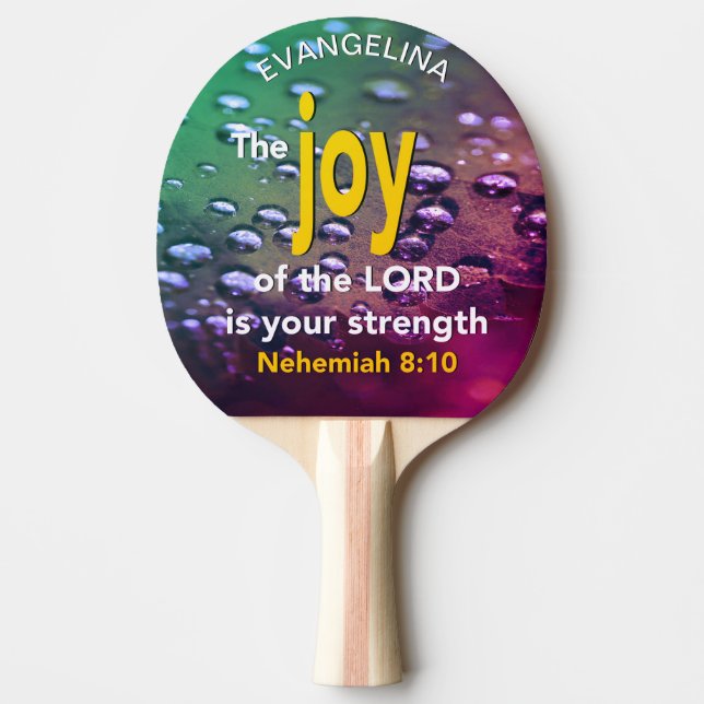 Name Joy Of The Lord Ping Pong Paddle (Front)