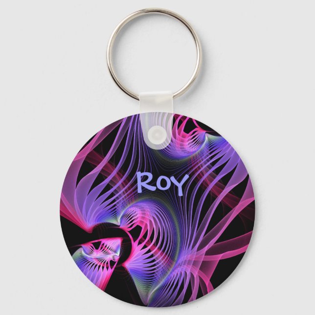 Name keychain with artistic background (Front)
