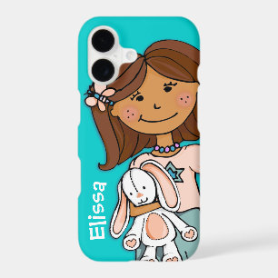 Name kid girl cuddles aqua peach