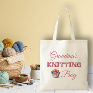 Name Knitting Tote Bag