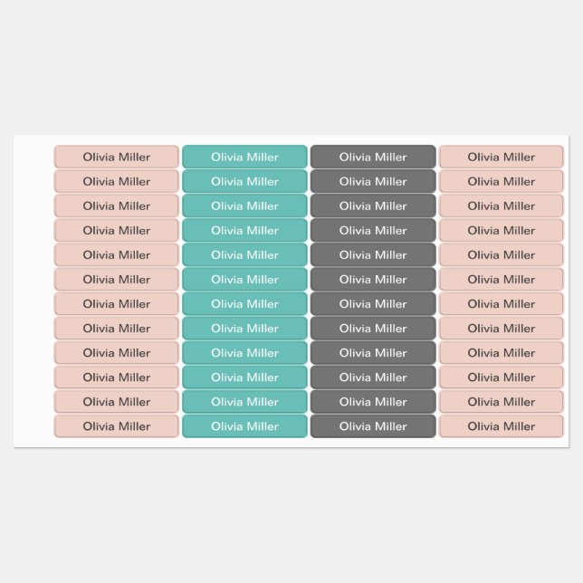 Name labels for school camp daycare (Sheet)