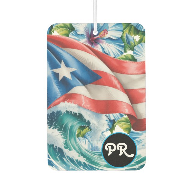 Name Latina Woman Puerto Rico Boricua Beach Car Air Freshener (Front)