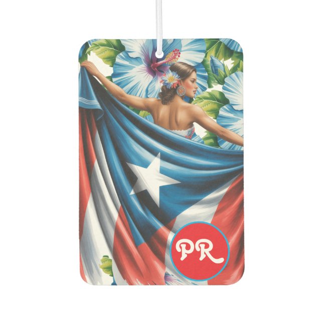 Name Latina Woman Puerto Rico Boricua Name Car Car Air Freshener (Front)