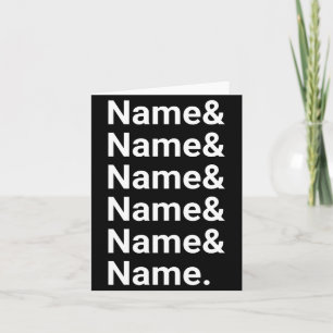 Name List Funny Women Men D Text  Card