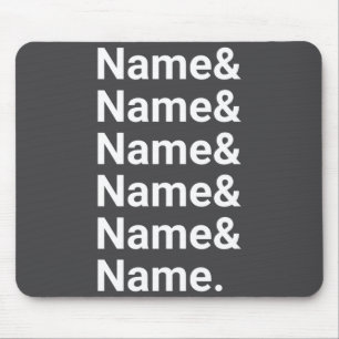 Name List Funny Women Men D Text  Mouse Pad