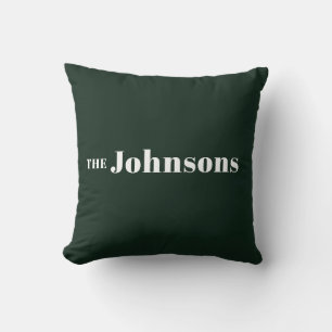 Name   Logo Modern Minimalist Green Cushion