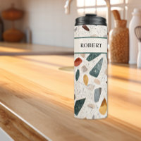 Name, Lrg Glass Chips Mosaic Terrazzo Pattern 16oz