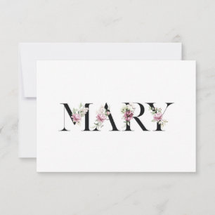 Name Mary Thank You Card