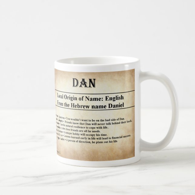 Name Meaning Mug  - Dan (Right)