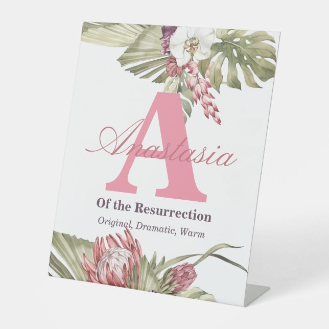 Name Meaning of Anastasia Pedestal Sign (Front)