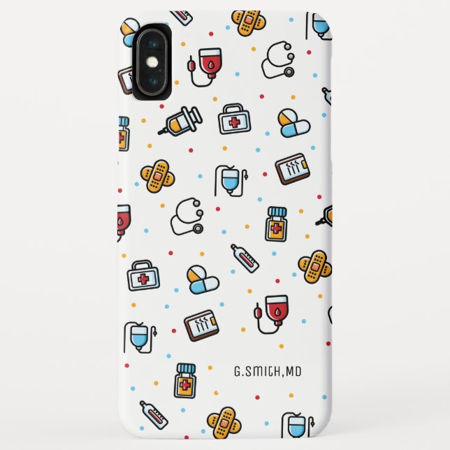 Name |  Medical Pattern | For Doctors and Nurses Case-Mate iPhone Case (Back)