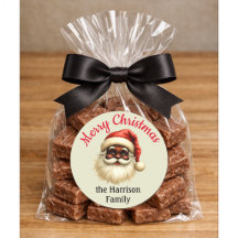 Name Merry Christmas Black Santa Claus