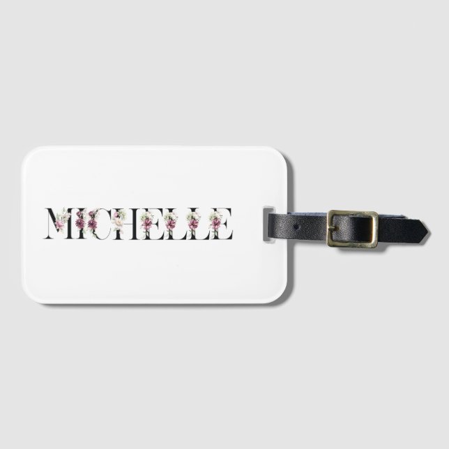 Name Michelle. Luggage Tag (Front Horizontal)