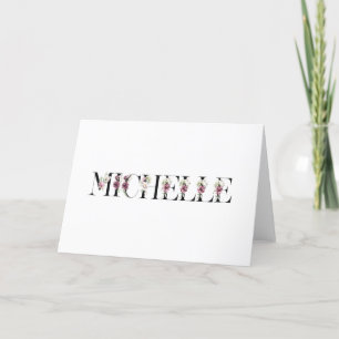 Name Michelle. Thank You Card