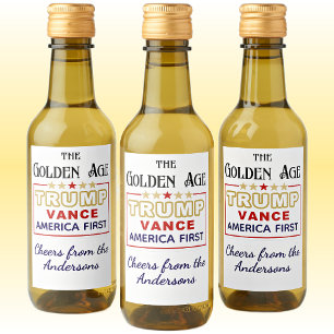 Name, Mini Bottles President Trump, The Golden Age Wine Label