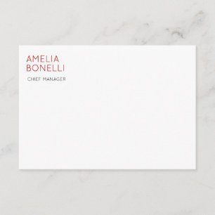 Name Modern Minimalist Professional Plain Casual Enclosure Card