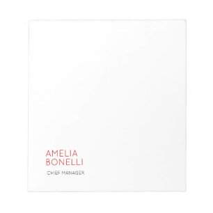 Name Modern Minimalist Professional Plain Casual Notepad