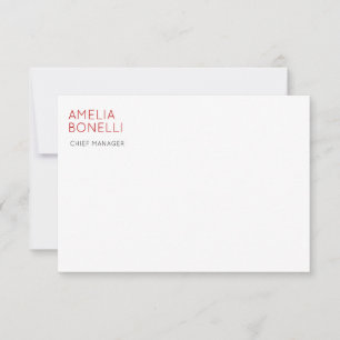 Name Modern Minimalist Professional Plain Casual RSVP Card