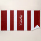 Name Modern Red Striped Pattern