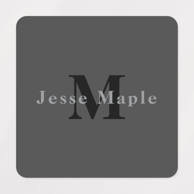 Name & Monogram | Dark Grey (Design 2)